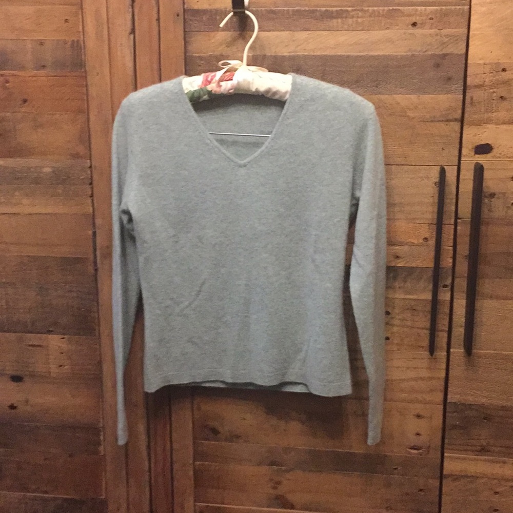 EUC J Crew 100% Cashmere V-Neck Sweater - Sz XS